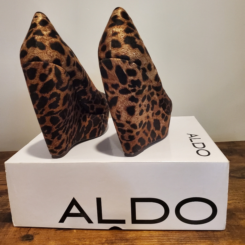 OMG!!! ALDO WEDGE/PLATFORM LEOPARD - Picture 3 of 5